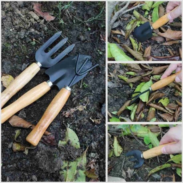 Mini Trowel Cultivater Fork gardening tools set of 3 Garden Tool Kit