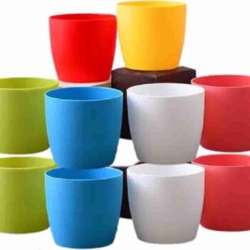 PLASTIC POT/GAMLA FOR INDOOR/OUTDOOR Plant Container Set (Pack of 6, Plastic)