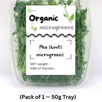 Fresh Pea Shoots Microgreens – 50g | Sweet & Crisp | 100% Organic