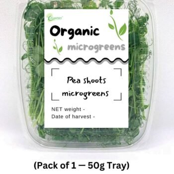 Fresh Pea Shoots Microgreens – 50g | Sweet & Crisp | 100% Organic