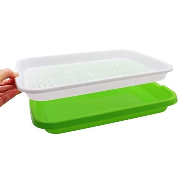 Microgreens Growing Tray | 2-Layer Hydroponic Sprouter Tray for Kitchen Gardening (Pack of 2) - Image 2